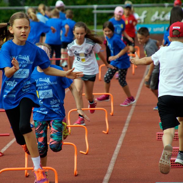 Kinderleichtathletik vor Ort am 28. Juni 2018 in Stuttgart-Degerloch