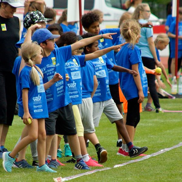 Kinderleichtathletik vor Ort am 28. Juni 2018 in Stuttgart-Degerloch