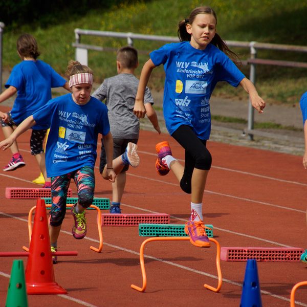 Kinderleichtathletik vor Ort am 28. Juni 2018 in Stuttgart-Degerloch