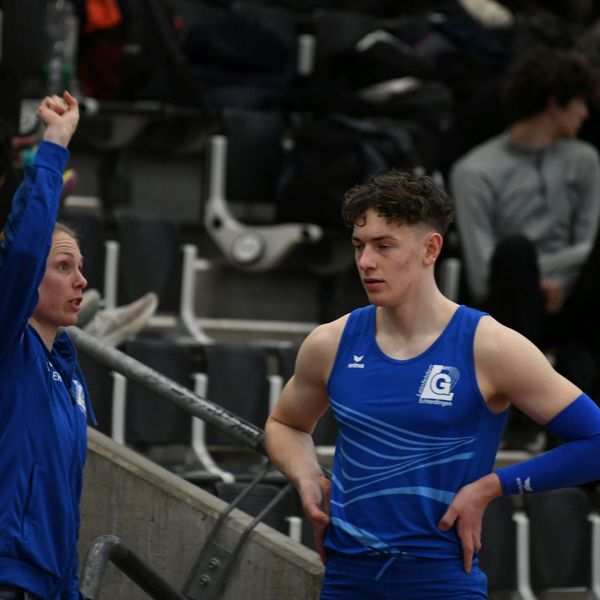 Jonathan Hummel (LG Leinfelden) mit Anjuli Knäsche (VfB Suttgart) in der Analyse.