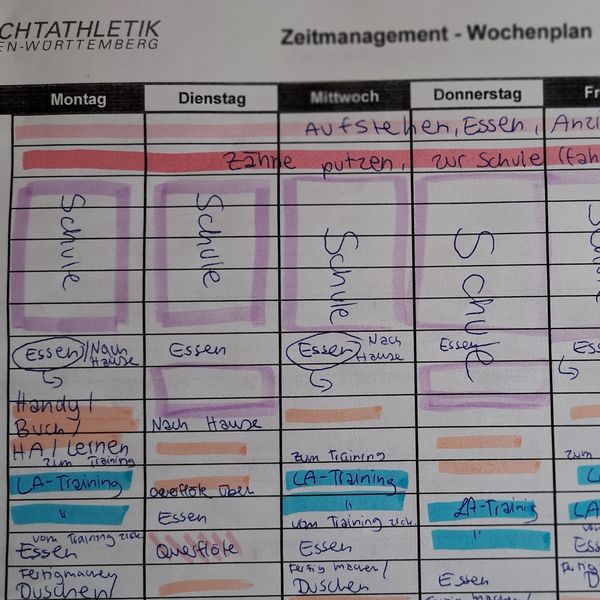 Ganz schön voll so eine Athletenwoche